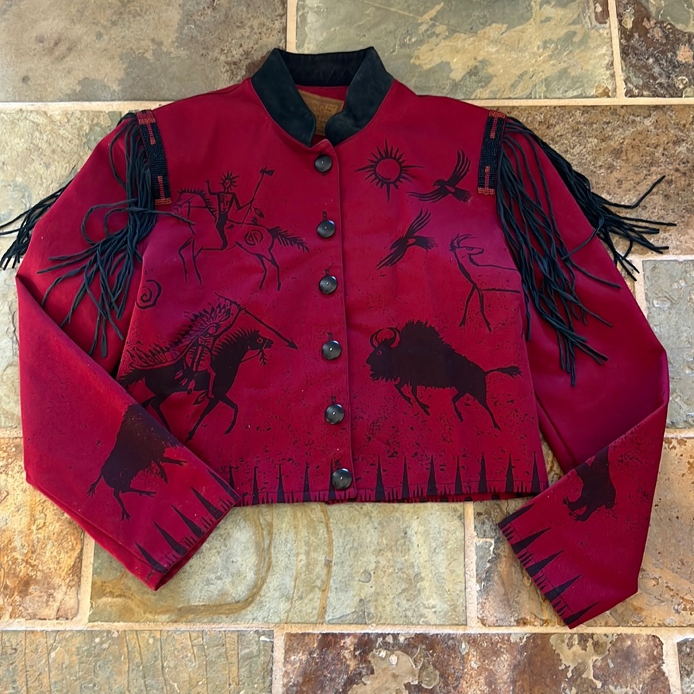VINTAGE Double D Denim Fringed Jacket